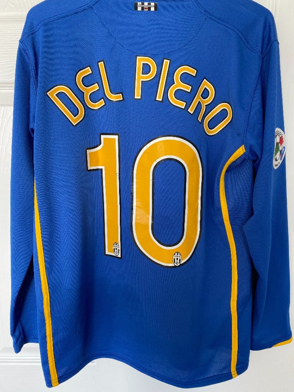 Juventus 2007/08 Blue Jersey – Del Piero #10 – Nike – Long Sleeve Size Med